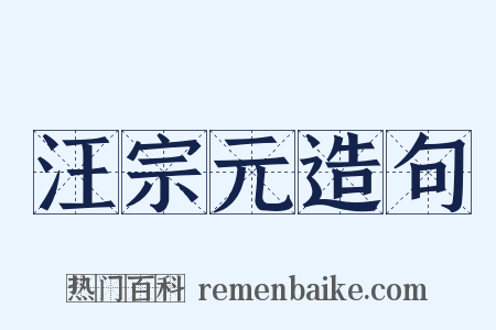 汪宗元造句是什么意思的图片